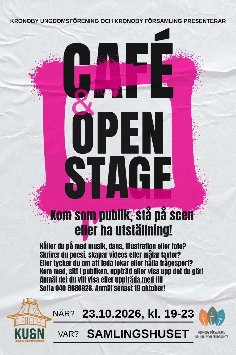 Café + Open Stage reklambild