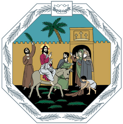 Jesus rider på en åsna