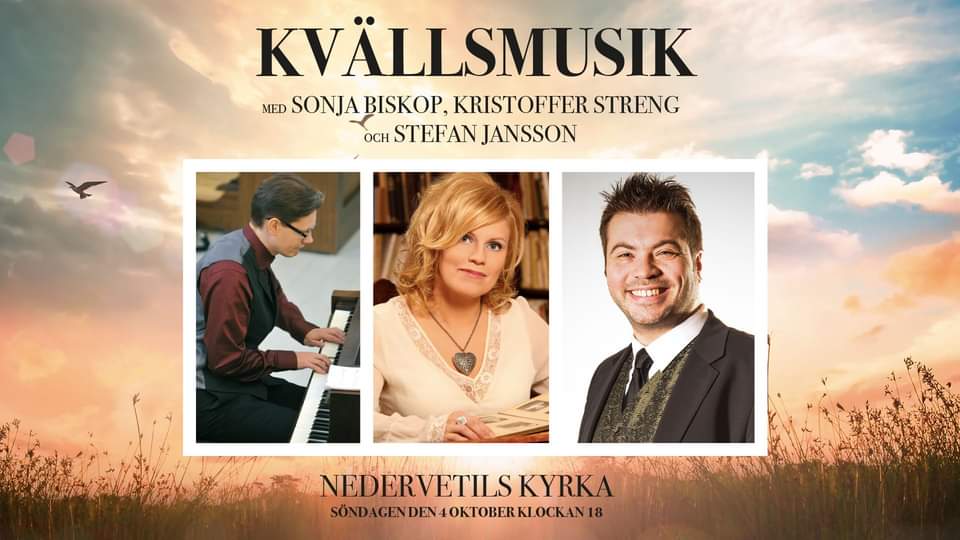 Kvällsmusik med Sonja Biskop, Kristoffer Streng och Stefan Jansson konsert för alla